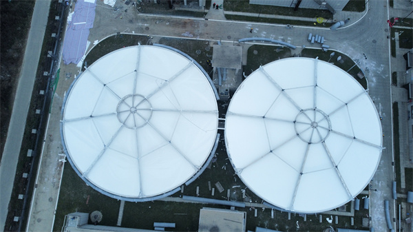 彭州污水處理廠(chǎng)反吊膜工程